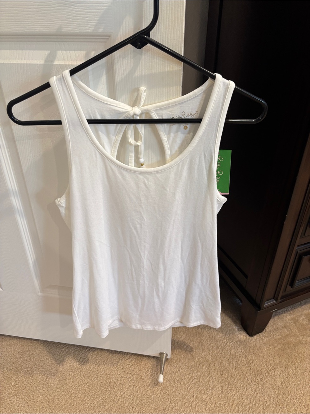 Lilly Pulitzer White Tie-Back Tank